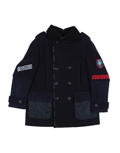 DOLCE&GABBANA Shell  jacket Midnight blue 55% Virgin Wool, 29% Polyamide, 16% Shearling, Cotton, Elastane