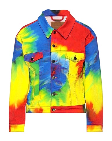 ALEXANDRE VAUTHIER Denim jacket Red 99% Cotton, 1% Elastane