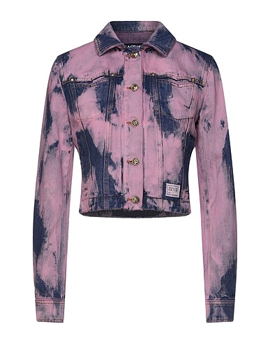 VERSACE JEANS COUTURE Denim jacket Lilac 100% Cotton