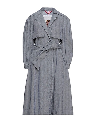 OTTOD'AME Full-length jacket Midnight blue 62% Cotton, 33% Polyamide, 5% Other Fibres