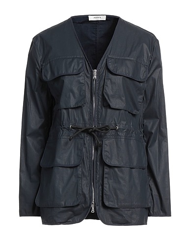 ALPHA STUDIO Jacket Midnight blue 100% Cotton, Polyurethane resin