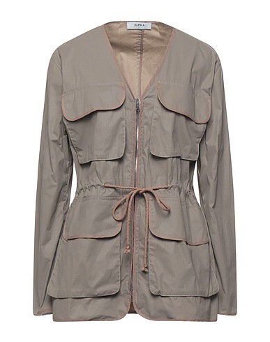 ALPHA STUDIO Jacket Khaki 100% Cotton, Polyurethane resin