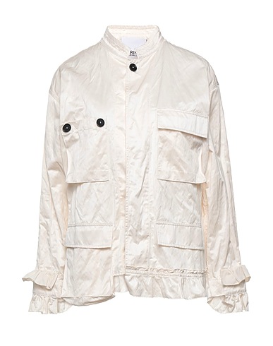 ERIKA CAVALLINI Jacket White 62% Polyester, 34% Cotton, 4% Metal
