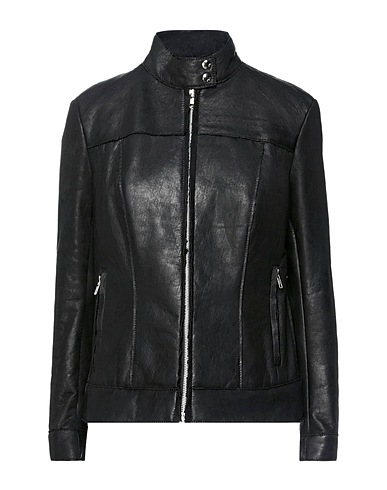 SALVATORE SANTORO Biker jacket Black Ovine leather