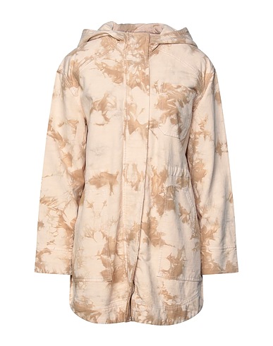 TWINSET Full-length jacket Sand 72% Cotton, 28% Lyocell