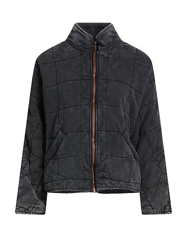 FREE PEOPLE Jacket Charcoal 100% Cotton, Polyester