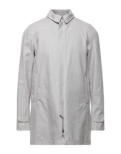 HERNO Full-length jacket Light grey 100% Linen, PTFE - Polytetrafluoroethylene, Polyester