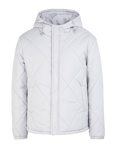 8 by YOOX Shell jacket RECYCLED POLYESTER DOWN JACKET Light grey 100% Recycled polyamide