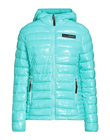 PLEIN SPORT Shell jacket Turquoise 100% Polyester