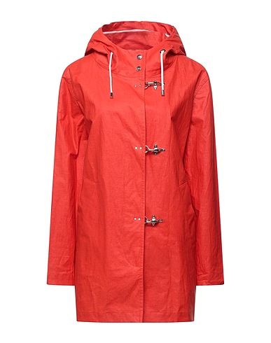FAY Lange Jacke Orange 50% Baumwolle, 50% Leinen, Polyurethan