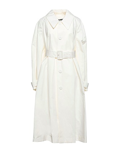 JIL SANDER Lange Jacke Weiß 82% Baumwolle, 18% Seide