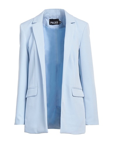 PIECES Blazer Sky blue 88% Polyester, 12% Elastane