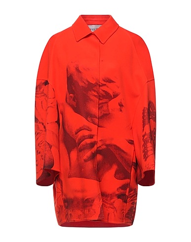 VALENTINO GARAVANI Coat Orange 95% Virgin Wool, 5% Cashmere, Polyester, Cotton, Viscose
