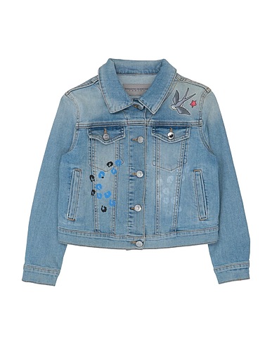ERMANNO SCERVINO JUNIOR Denim jacket Blue 98% Cotton, 2% Elastane