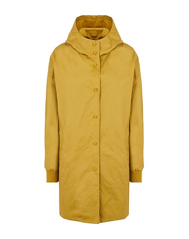 8 by YOOX Lange Jacke COTTON WATER REPELLENT HOODED COAT Militärgrün 100% Baumwolle