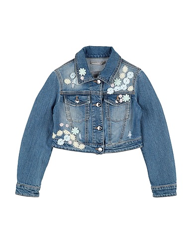 ERMANNO SCERVINO JUNIOR Denim jacket Blue 98% Cotton, 2% Elastane