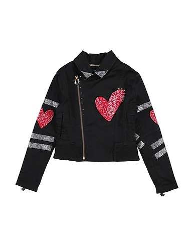 PHILIPP PLEIN Denim jacket Black 98% Cotton, 2% Elastane