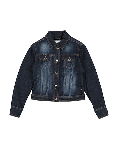 PHILIPP PLEIN Denim jacket Blue 98% Cotton, 2% Elastane
