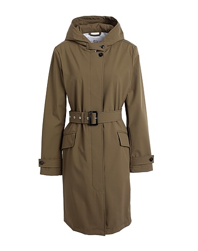 WOOLRICH Full-length jacket Military green 86% Polyamide, 14% Elastane