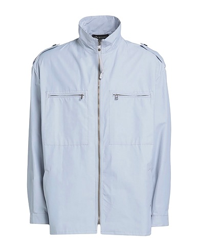 MR & MRS ITALY Full-length jacket Light grey 50% Cotton, 50% Polyamide