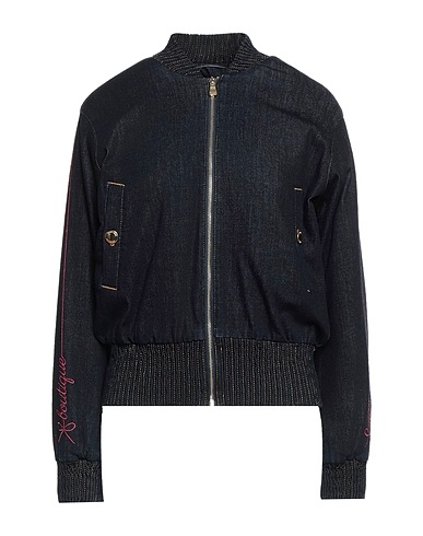 BOUTIQUE MOSCHINO Jeansjacke Blau 70% Baumwolle, 14% Lyocell, 14% Polyester, 2% Andere Fasern