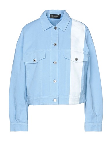 MR & MRS ITALY Denim jacket Blue 70% Cotton, 30% Linen