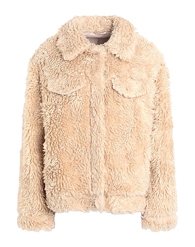& OTHER STORIES Teddy Coat Beige 56% Acrylic, 24% Polyester, 20% Wool