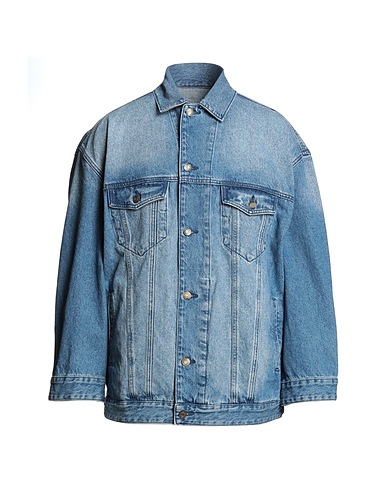 MICHAEL KORS MENS Denim jacket OVERSIZED DNM JKT Blue 100% Cotton