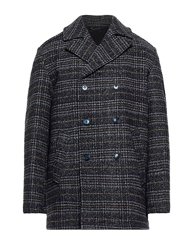 DANIELE ALESSANDRINI Coat Black 56% Wool, 31% Polyester, 6% Acrylic, 5% Other Fibres, 2% Polyamide