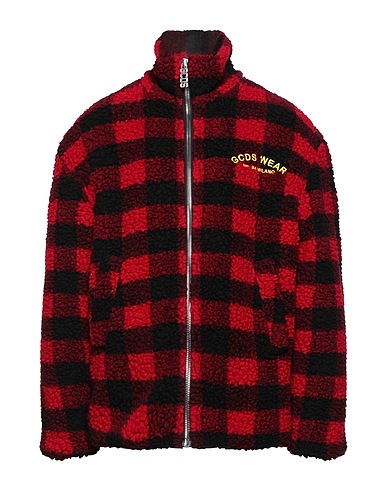 GCDS Kunstpelz Rot 47% Schurwolle, 28% Polyester, 25% Acryl