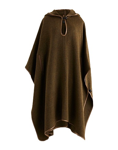 ISABEL MARANT Cloak Brown 84% Virgin Wool, 15% Cashmere, 1% Polyamide, Lambskin, Synthetic fibers