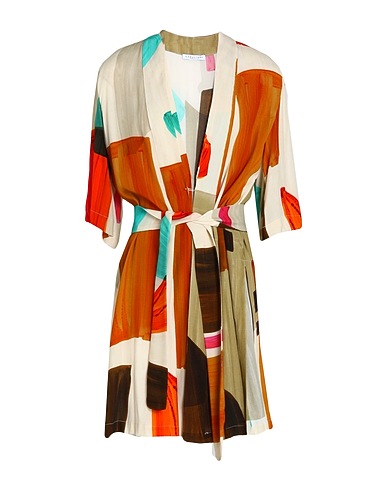 CARACTÈRE Full-length jacket Beige 100% Viscose
