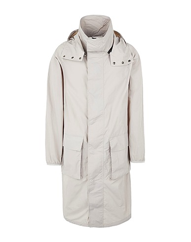 8 by YOOX Full-length jacket Grey 100% Recycled polyamide