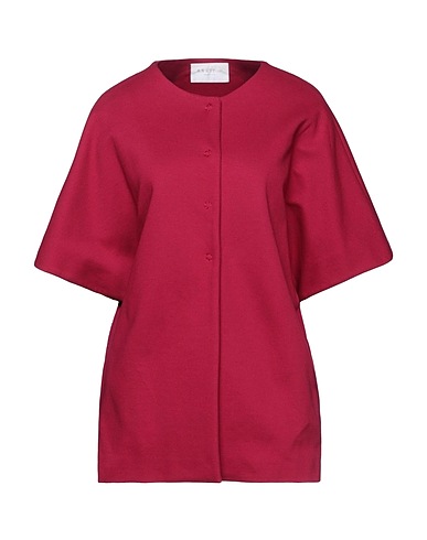 ANNIE P. Full-length jacket Garnet 98% Cotton, 2% Elastane
