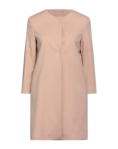 ANNIE P. Full-length jacket Blush 93% Cotton, 7% Elastane