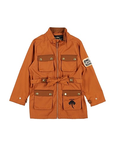 MINI RODINI Lange Jacke Braun 65% Polyester, 35% Baumwolle
