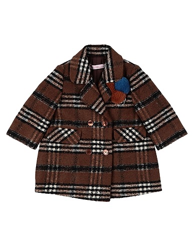 MISS BLUMARINE Caban e doppio petto Marrone 85% Poliestere, 8% Altre Fibre, 7% Acrilico