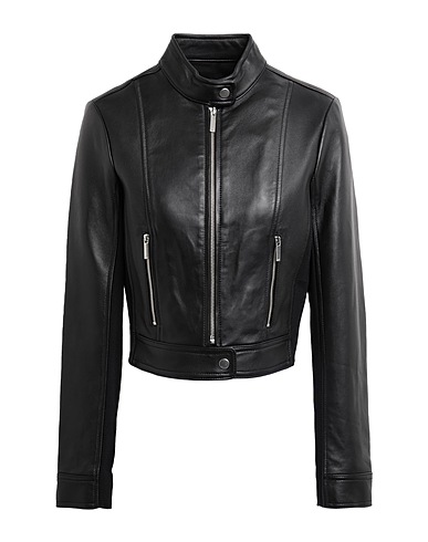 MICHAEL MICHAEL KORS Biker jacket PONTI COMBO LTHR JKT
 Black 100% Lambskin, Polyester, Viscose, Elastane