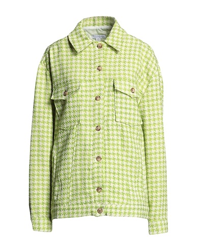 TOPSHOP Jacket Light green 37% Cotton, 34% Polyester, 21% Acrylic, 7% Viscose, 1% Elastane