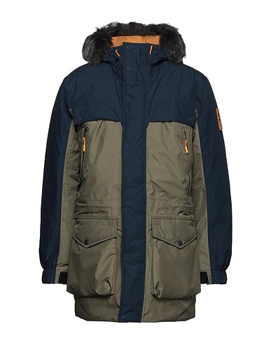 TIMBERLAND Jacket Military green 100% Polyester, Cotton, Polyurethane