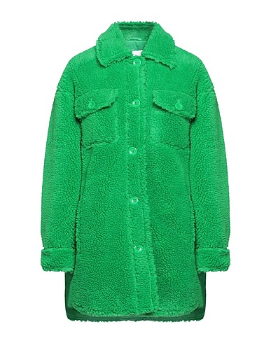 STAND STUDIO Teddy Coat Green 60% Polyester, 20% Wool, 20% Acrylic