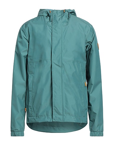 TIMBERLAND Jacket Emerald green 100% Polyester, Cow leather
