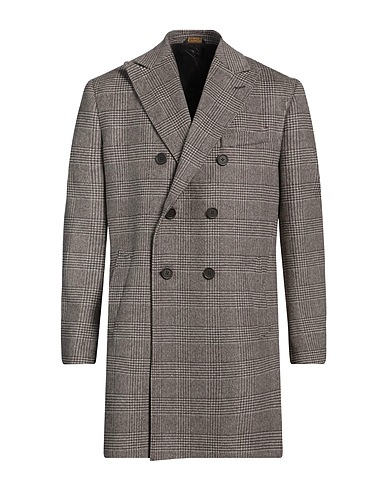 LES COPAINS Coat Brown 75% Wool, 25% Polyamide