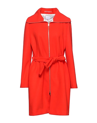 MERCI ITALIA Coat Orange 90% Polyester, 10% Viscose