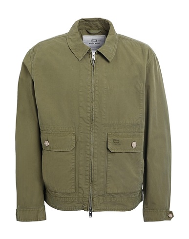 WOOLRICH Jacket Military green 100% Cotton