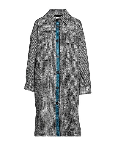 SOLOTRE Full-length jacket Black 43% Acrylic, 28% Polyethylene, 26% Wool, 3% Other Fibres