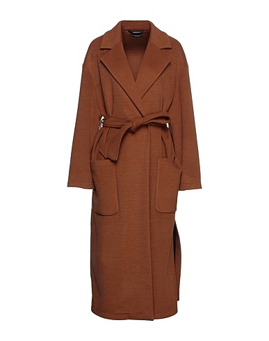 ESOLOGUE Coat Tan 55% Wool, 22% Polyamide, 14% Acrylic, 7% Polyester, 2% Other Fibres