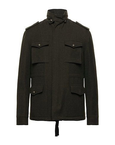 BRIAN DALES Jacke Militärgrün 82% Wolle, 18% Baumwolle