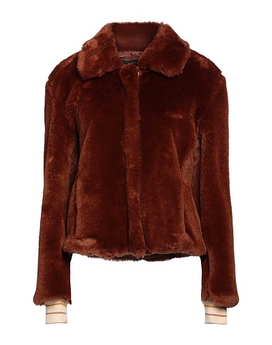 CRISTINA GAVIOLI Teddy Coat Marrone 80% Modacrilico, 20% Poliestere, Viscosa, Poliammide