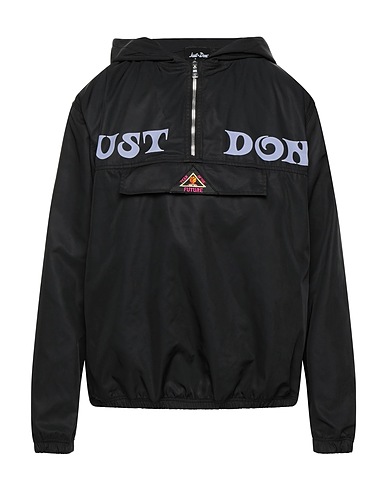 JUST DON Jacket Black 100% Polyester, Polyamide, Elastane
